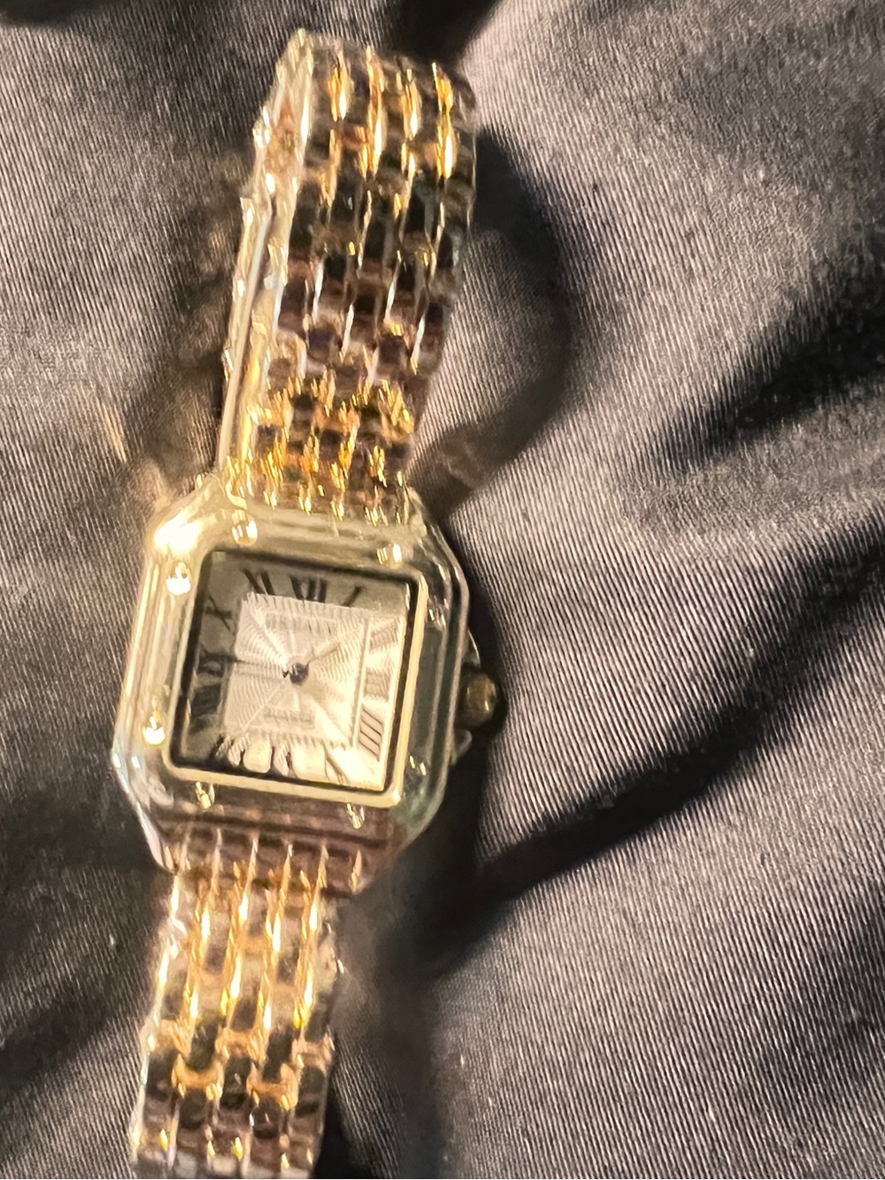 Gold-Tone Women's Bracelet Watch with Crystal Accents